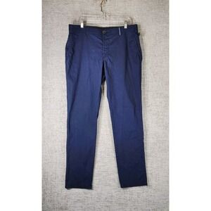 Bruhl Bros.® Nizza Stretch Cotton Trousers Mens 36x33.5‎ Navy Blue German Made